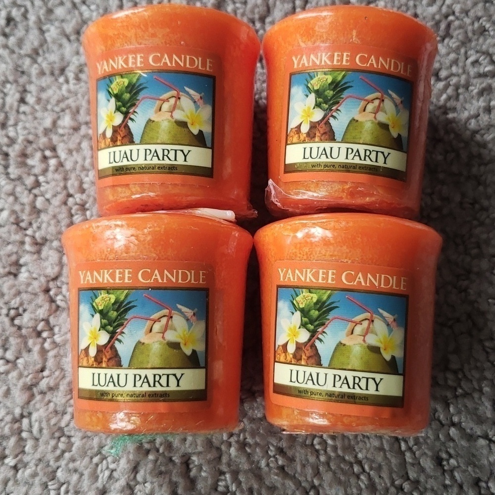 Yankee candle votive lot of 4 luau party